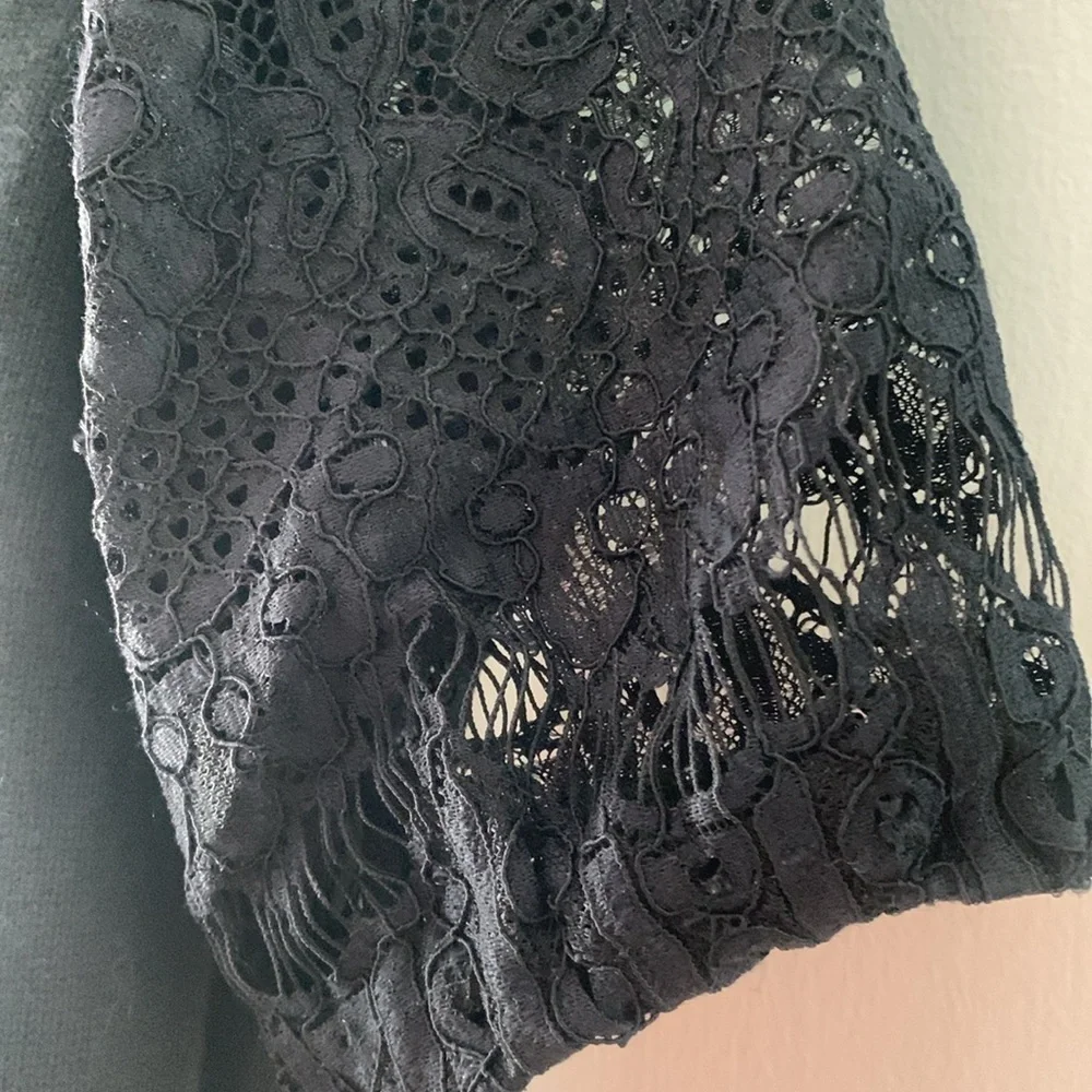 Roberto Cavalli Class Cardigan short sleeve sweater, Lace Rhinestone Black S - Picture 3 of 10